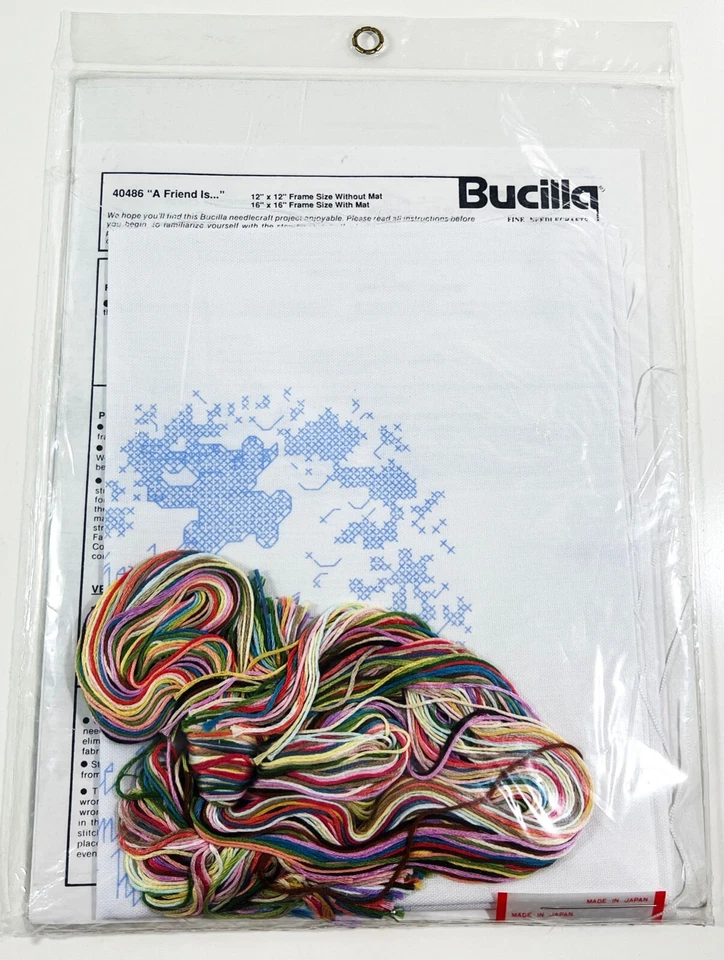 Bucilla Stamped Cross Stitch Kit 40486 "A Friend Is " Designed By. Linda Gillum - Image 2 of 3