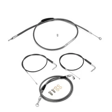 12"-14" Handlebar Braided Brake Clutch Throttle Cable For Harley FXST Non-ABS