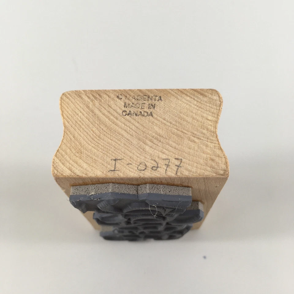 Sello de goma magenta líneas abstractas diseño de fondo I-0277 2,75" x 1,75" WM Foto 3 de 4