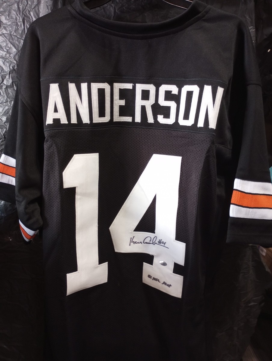 Ken Anderson Signed Cincinnati Bengals Black Jersey 1981 NFL MVP (Leaf COA)