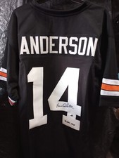 Ken Anderson Signed Cincinnati Bengals Black Jersey 1981 NFL MVP  (Leaf  COA)