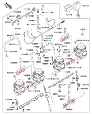 KAWASAKI ZEPHYR ZR 750 95-97 C5-D2 Uprated Carb Fuel Breather T Piece O Ring Set