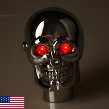 Red Led Skull Head Gear Car Shift Knob Shifter Lever Mt Manual Transmission Red Led Skull Head Gear Car Shift Knob Shifter Lever Mt Manual Transmission