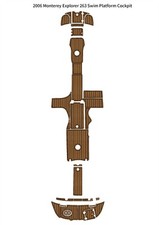 2006 Monterey Explorer 263 SwimPlatform Cockpit Pad Boat EVA Foam Teak Floor Mat