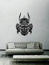 Warrior Samurai Mask Wall Art Vinyl Sticker Decals