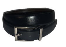 Chaps Mens Dress Belt Reversible Black Brown Silver Buckle size 34 36