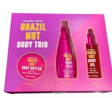 NEW 2024 Trader Joe's Brazil Nut Body Trio Set Body Butter/Body Mist/Body Oil
