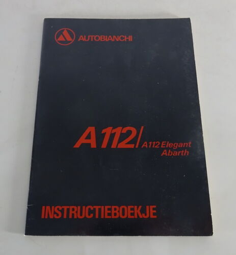 Instructieboekje/Handleiding Autobianchi A112 Elegante/Abarth Status 05/1978 - Afbeelding 1 van 4