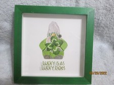 St. Patrick's Day Irish Gnome Lucky Is As Lucky Does Wall Table Art Sign