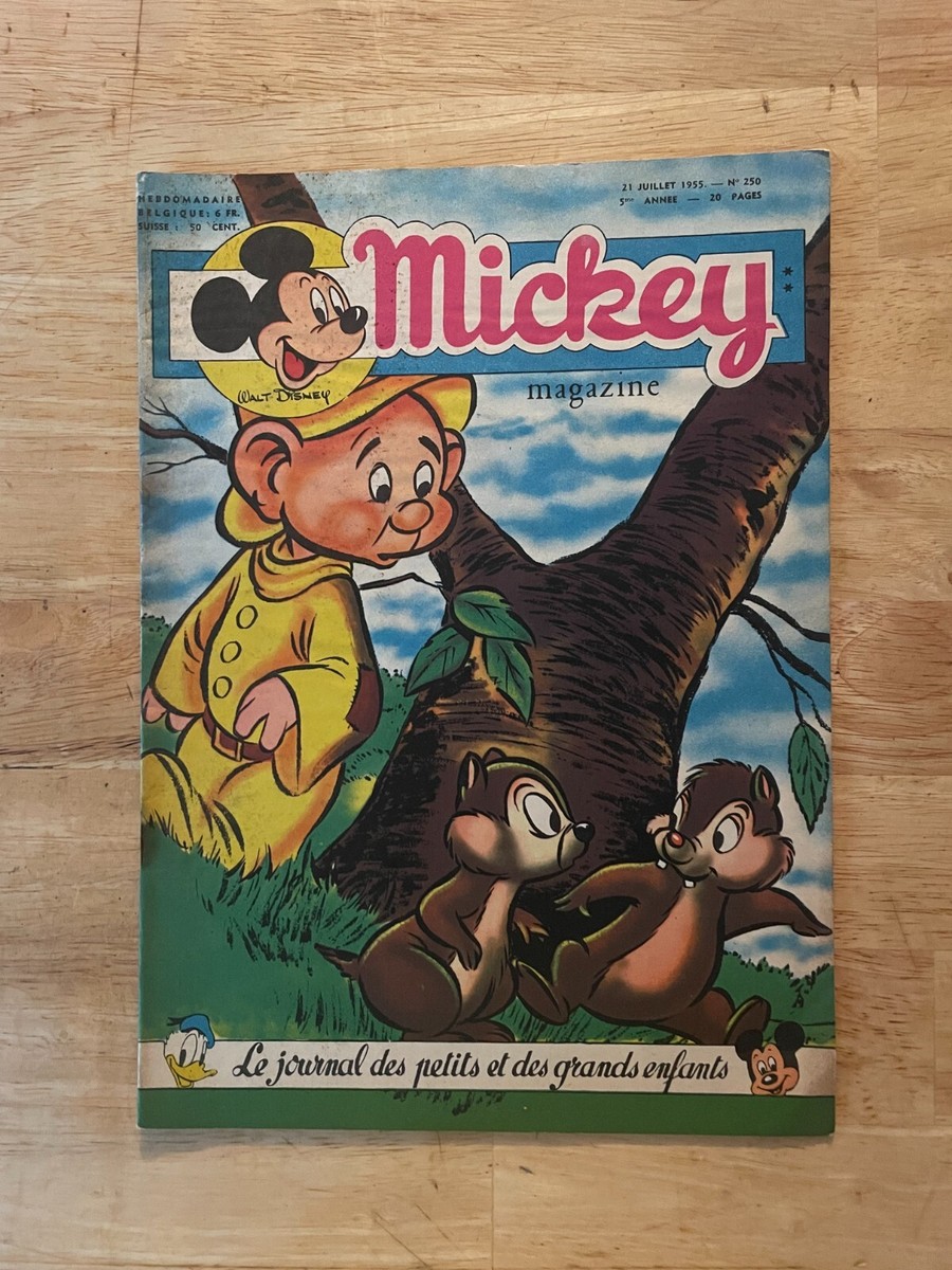 Mickey Magazine Walt Disney Comic Belgium Dutch 1955 #250 (A10) | eBay