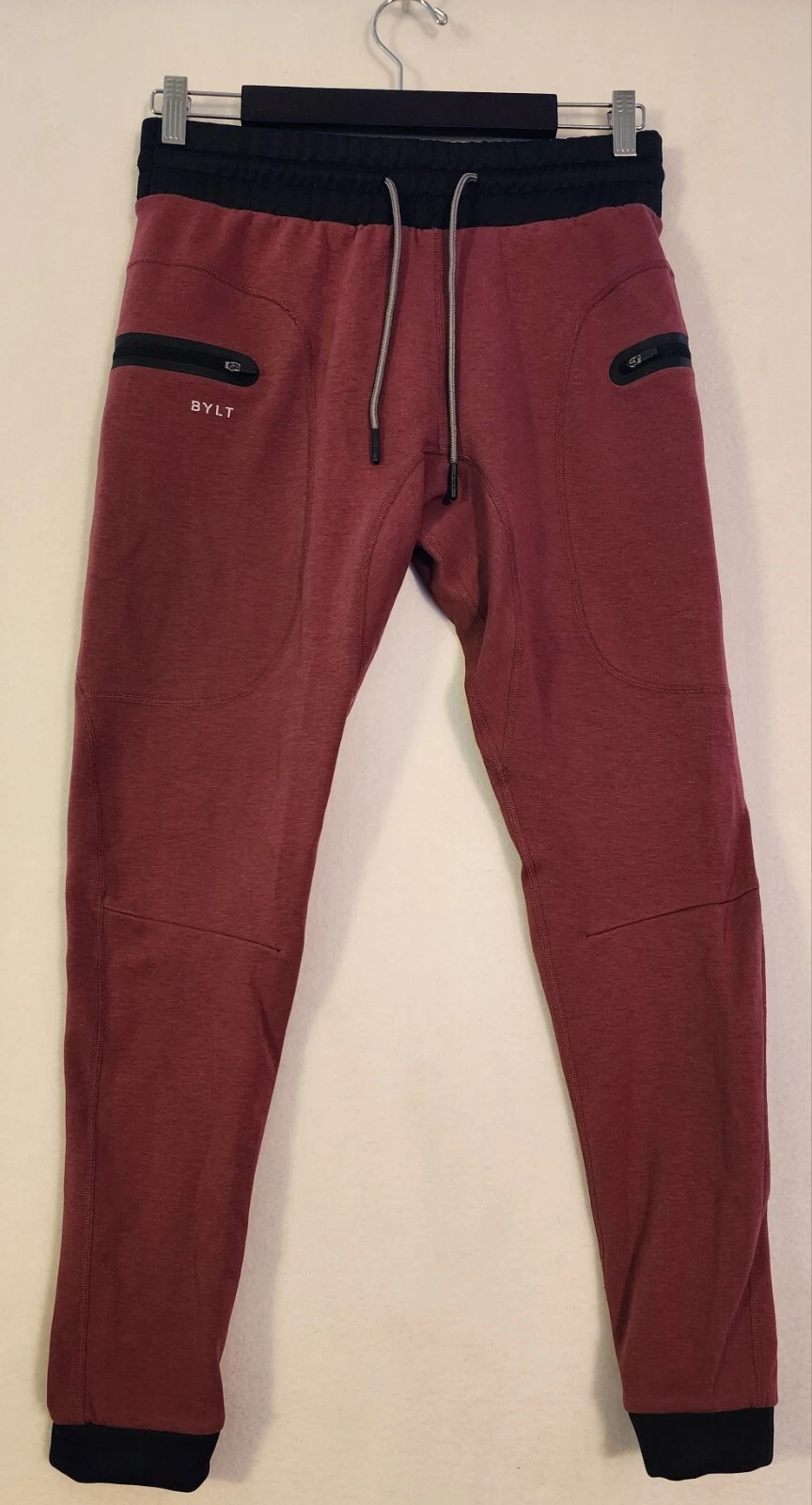 BYLT Premium Elite Jogger Mens Small Red Stretch Pockets Activewear NWT