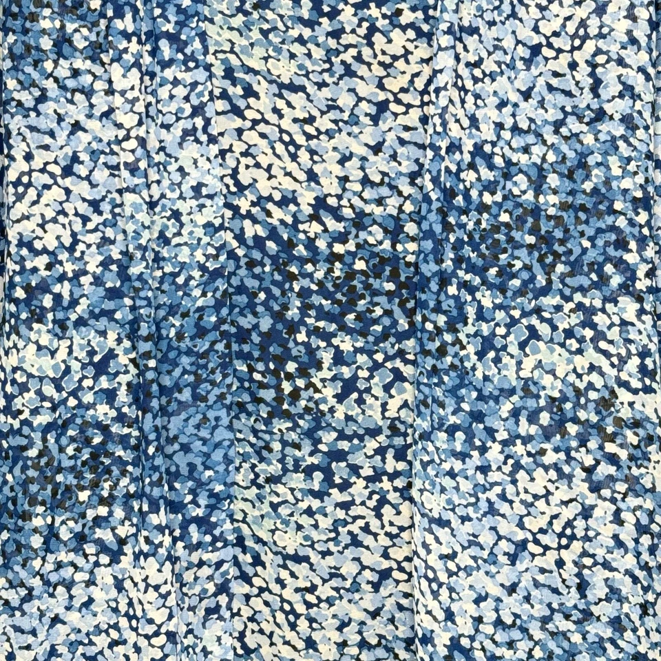 Sag Harbor 1X Top Camisa Azul Blanco Lunares Cuello en V Capa Look Manga 3/4 Mujer Foto 2 de 4