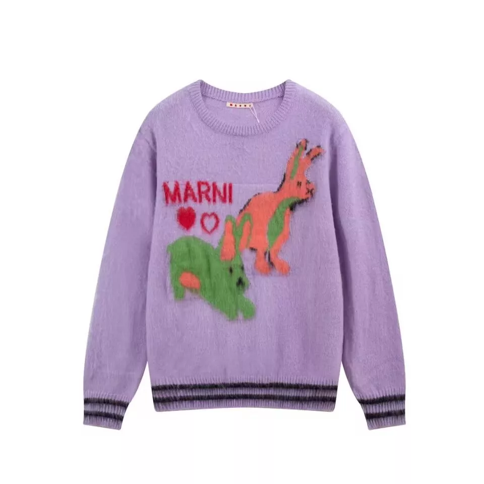 23SS Women Marni Knitted Rabbit Letter Sweater | eBay