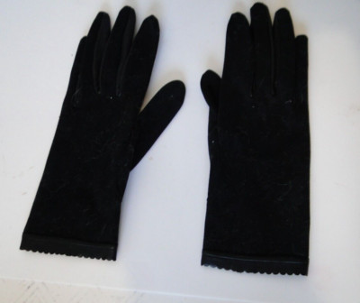 Altes Paar schwarze Handschuhe NEYRET Zeremonie Kino Theater