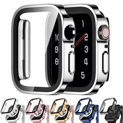Hülle Apple Watch Series 8 7 6 5 4 SE 40 41 44 45mm Case Display Schutz Bumper