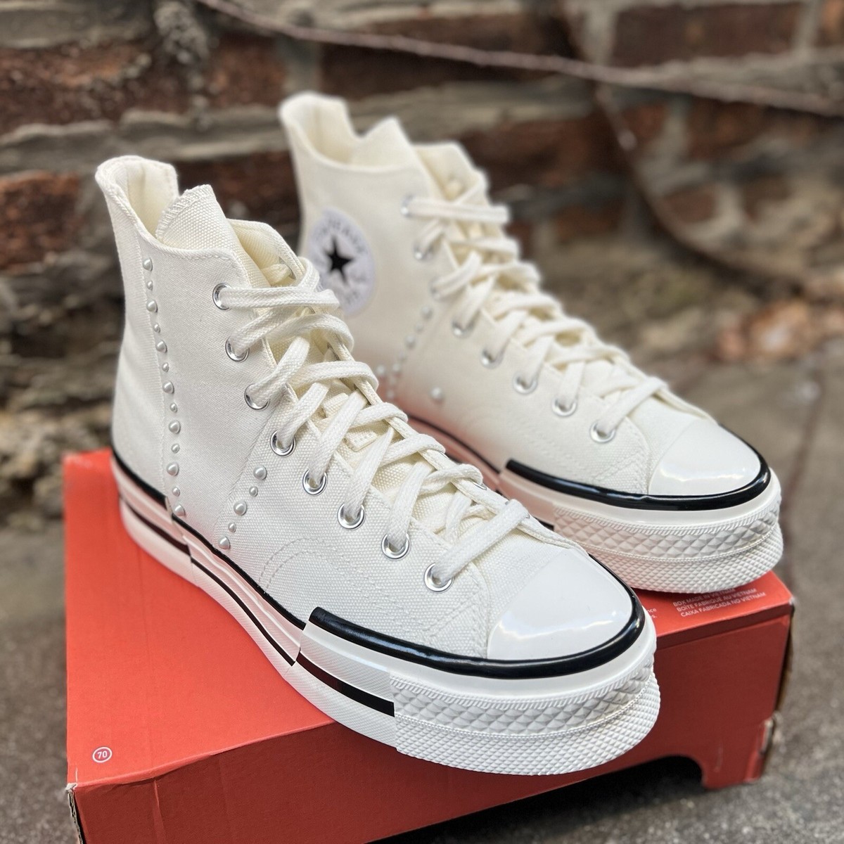 NEW Womens Size Converse Chuck 70 Pearl Gem Embellished Platform High Top  Shoe