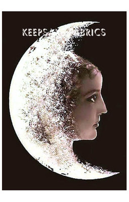 Profile Lady Moon Crazy Quilt Block Multi Sizes