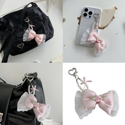 Elegancka tkanina Bowknot wisząca przenośna dla modnych kobiet i studentów ornament - Zdjęcie 2 z 10