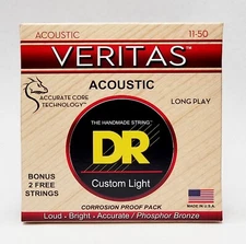 DR VTA-11 Veritas acoustic guitar strings, Custom Light .011-.050