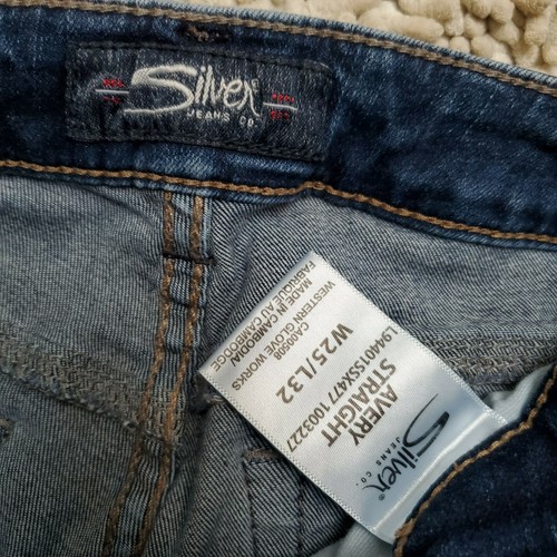 Silver Jeans Women's Dark Wash Avery Straight Denim Jeans Sz 25 - Picture 6 of 6