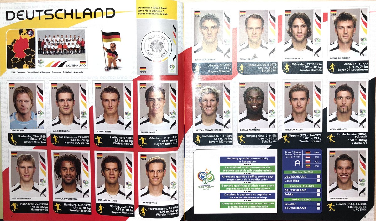 OFFICIAL PANINI ALBUM WORLD CUP GERMANY 2006 REPRINT, COMPLETE | eBay