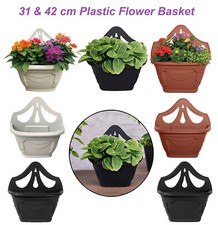 GARDEN PLANT FLOWER BASKET POT PLANTER CONTAINER VENETIAN WALL FENCE MOUNTED    