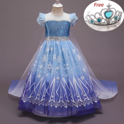 2026 Carnival Princess Long Dress Girl Glitter Birthday Wedding Party  Costume | eBay