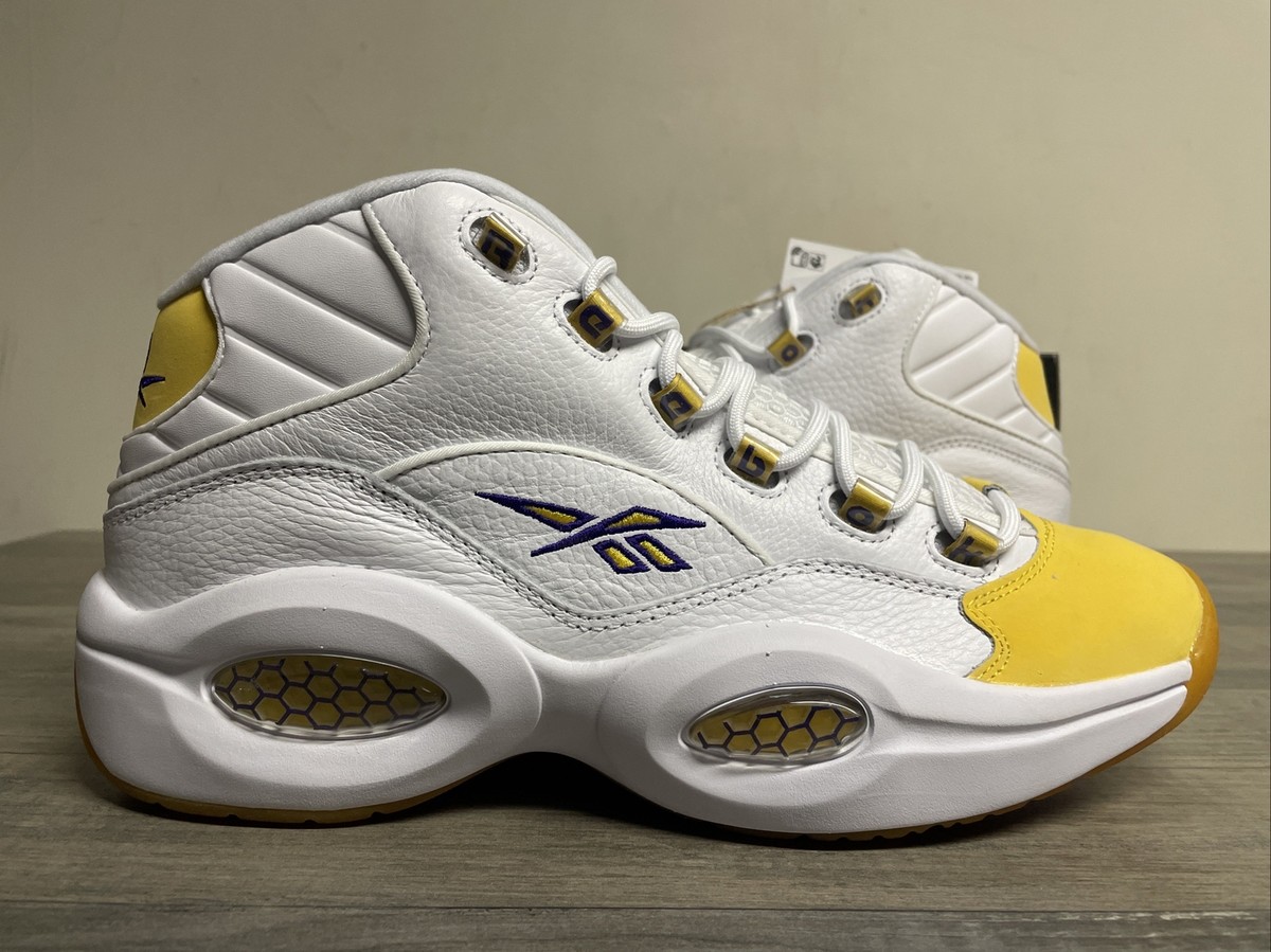 Reebok Question Mid Allen Iverson Yellow Toe Lakers PE Kobe