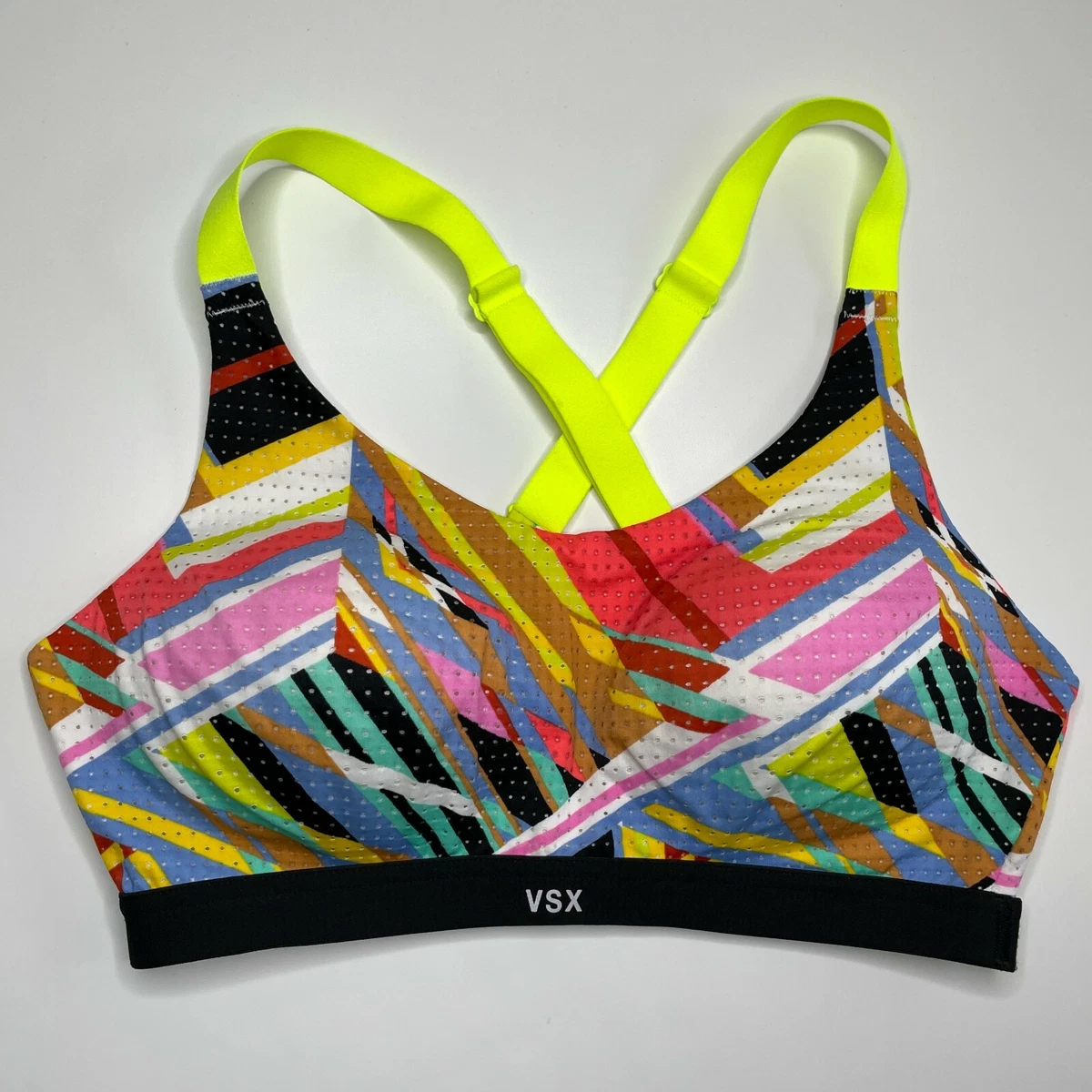 Victoria Secret VSX Lightweight Sport Bra 34C Wire Free Adjustable Cross  Back