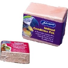IODISED CONDITION PEKS Johnsons bird budgie parrot iodine vitamin calcium blocks