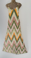 New Made in Italy Chevron Stripe Summer Dress one size 12 14 16