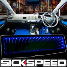 Sickspeed Galaxy Mirror Led Light Clip-on Rear View Wink Rearview Blue P4