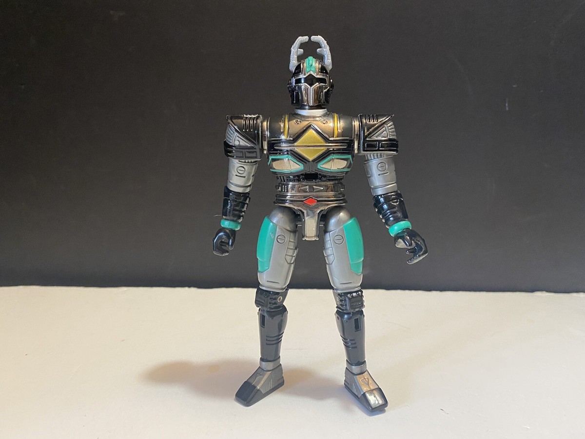 ビートルボーグ・メタリックス ビーファイターカブト テントウ メガ フィギュア 1997 Bandai Metallix Beetleborgs Mega Spectra Titanium Silver 6