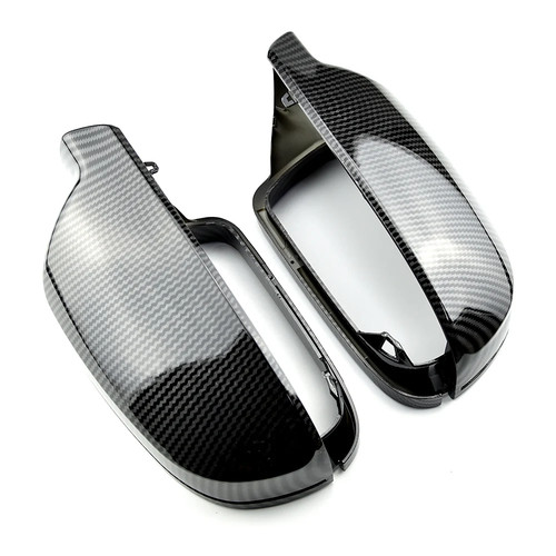 For Audi A3/S3 8P II 10-11 Pair Carbon Look Side Mirror Covers NO Lane Assist - Picture 9 of 9