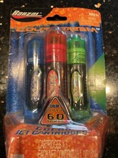 NEW BANZAI COLOR STREAM BLASTER GUN REFILL PACK JET CARTRIDGES GREEN BLUE RED