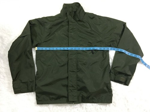 Authentic PERFECTION A GENUINE On Dark Green Windbreaker Jacket Coat Size Medium - Picture 4 of 8