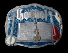 GOSPEL MUSIC BELT BUCKLE GREAT AMERICAN PRODUCTS FINE PEWTER NEW!