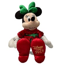 Disney Store 2019 Minnie Mouse Holiday Plush Christmas Doll Medium