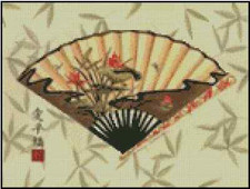 Oriental Fan Counted Cross Stitch Chart No.25-118 