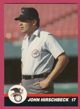 1989 Baseball Umpire card # 48 John Hirschbeck American League