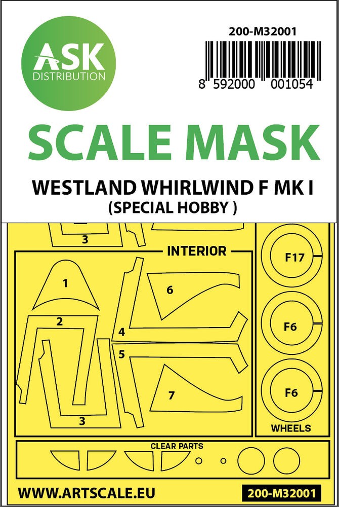 Art Scale Kit 200-M32001 - 1:32 Westland Whirlwind Mk.I Double-Sided Painting
