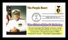 US COVER PURPLE HEART FDC VICE ADMIRAL JOHN D BULKELEY WORLD WAR II