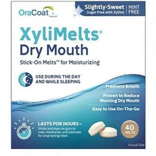 OraCoat XyliMelts Dry Mouth Relief Moisturizing Oral Adhering Discs 40 Count