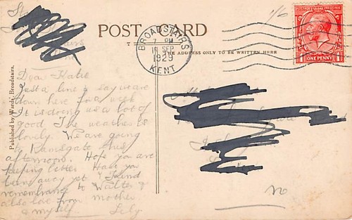 Cartolina INGHILTERRA: Dickens House, Broadstairs, Kent, pubblicata 1929 - Foto 2 di 2