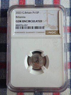 2023 G. Britain Platinum Britannia 10P NGC GEM UNC | 1/10 oz .9995 Fine Pt