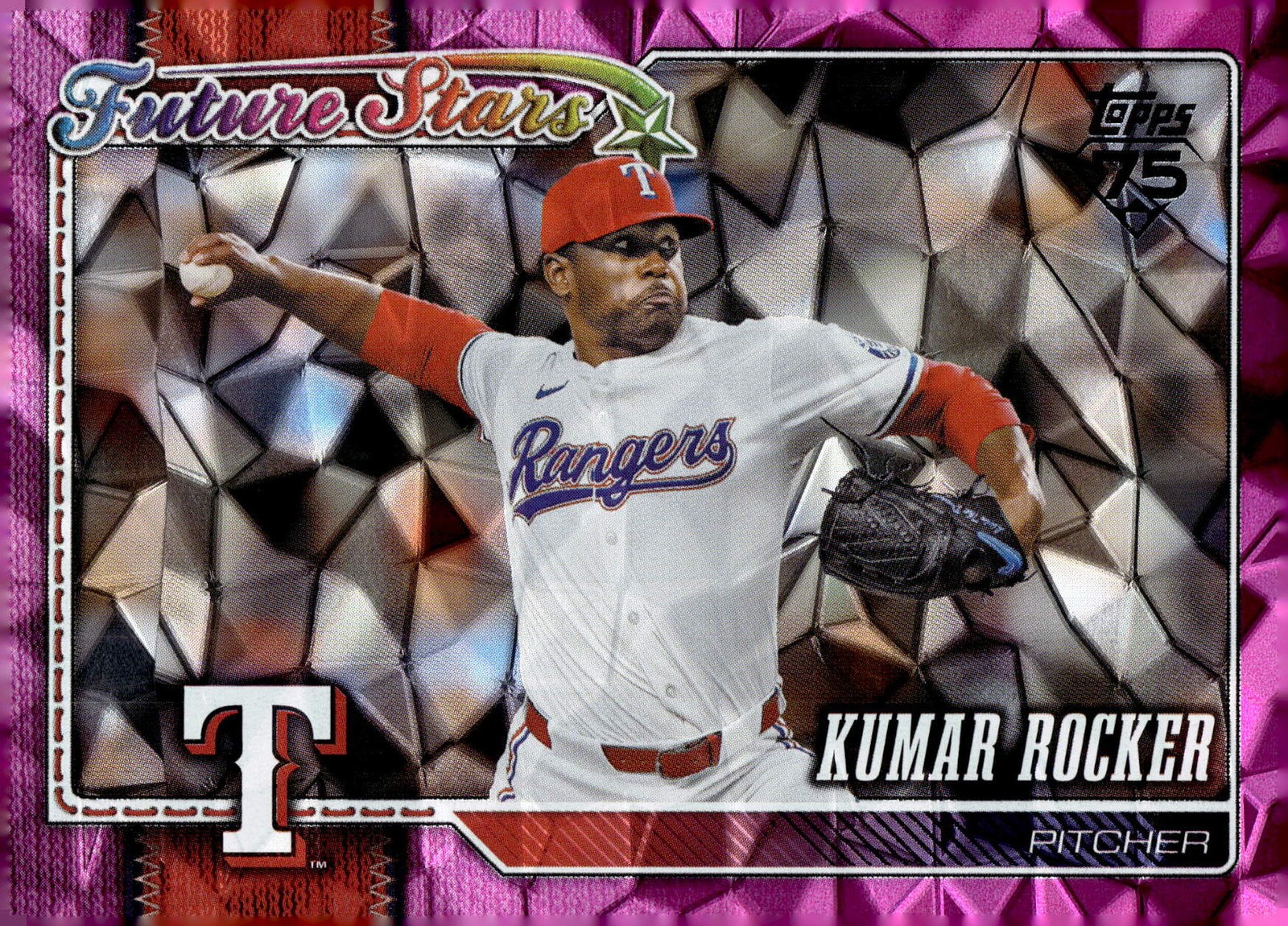 2026 Topps #336 Kumar Rocker Pink Diamante Foil