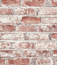 Red Brick Wallpaper Peel and Stick Contact Paper for Wall 3D Faux Brick Contact