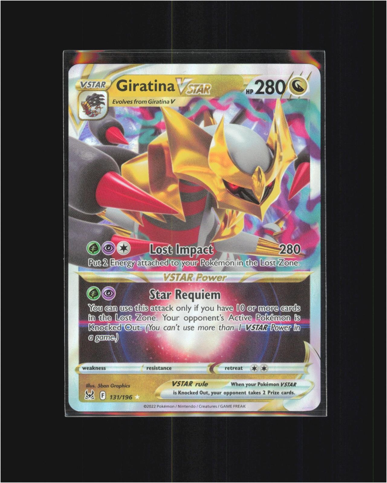 Giratina VSTAR 131/196 Holo VSTAR Rare Lost Origin Pokemon Near Mint