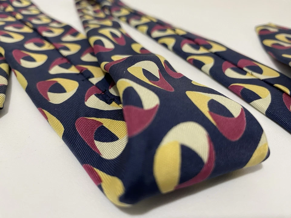 Corbata para el cuello Preswick & Moore multicolor hecha a mano 100 % seda para hombre hecha en China Foto 3 de 4
