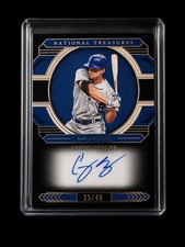 2020 Panini National Treasures Corey Seager Midnight Signatures Auto /49 #MS-CS